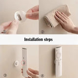 3/6Pcs No-Drill Magnetic Remote Control Holder - Wall Mount Organizer for TV & AC