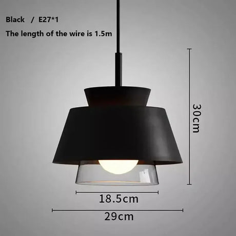 Loft Vintage Iron Glass Pendant Light creative restaurant metal Glass coffee shop hallway bar desk study decorative chandelier