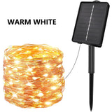 Solar String Lights with 8 Modes & Timer - IP65 Waterproof Outdoor Fairy Lights for Garden & Christmas Tree Decor