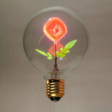 Energy Saving Rose Flame Light Bulb Sunflower Heart Art Light Bulb Atmosphere Love Creative Night Lamp Party