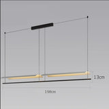 Nordic Minimalist Modern Metal LED Long Pendant Light for Living Room Dining Room Indoor Home Decoration Lighting Fixtures
