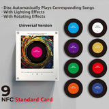 Smart Magnetic Music Vinyl Record Player Fridge Light - Touch-to-Play Album Magnet & LED Night Light Decor Lamp