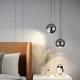 Modern Adjustable Angle LED Round Pendant Light - Stretchable Minimalist Chandelier Lamp for Bedroom Bedside, Dining & Home Decor