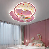 Industrial Cute Cartoon Cute Rainbow Unicorn Shaped LED Home Ceiling Lights Lustre Lamps for Living Room Decoration Chandeliers