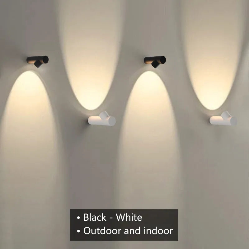 6W COB Waterproof AC85-265V Surface Mounted LED Wall Light Modern Nordic Luminaire Indoor Wall Lamps Living Room Porch Outdoor