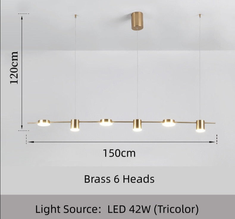 Modern Minimalist Pendant Light Strips Hanging Lamp Luxury Chandelier Lighting Fixture for Bar Dining Room Table Study