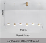 Modern Minimalist Pendant Light Strips Hanging Lamp Luxury Chandelier Lighting Fixture for Bar Dining Room Table Study