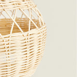 Handmade Rattan Hot Air Balloon Chandelier - LED Nursery Light for Baby Room