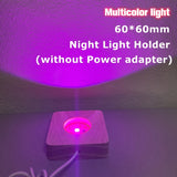 Rechargeable Remote Control Wooden LED Light Rotating Display Stand Lamp Holder Lamp Base Art Ornament New