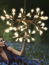 Nordic Chandelier Modern Luxury Living Room Kitchen Firefly Led Ceiling Pendant Lamp Indoor Creative Children's Room Ring Lights