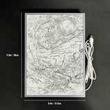 Van Gogh Starry Night LED Lamp - Swirling Sky 3D Light Art for Room Decor, Museum-Quality Lampara de Noche Lighting