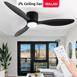42/52 Inch Ceiling Fan Light - High Airflow LED Dual Function for Living Room & Bedroom, Remote & Timer, Easy Installation