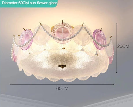 French Lamp Cream Wind Lamps Modern Simple Children's Room Bedroom Lamp Ceiling Lamp Net Red Shell Lamp 2023 New Light Luxury