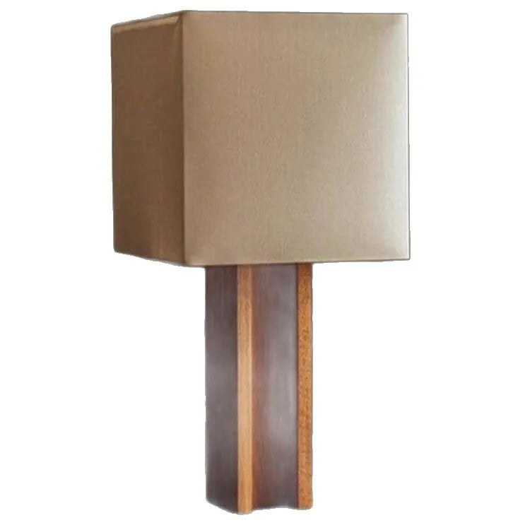 Solid Wood Decorative Table Lamp Nordic Retro Wabi-sabi Desk Lamp for Living Room, Bedroom, or Bedside