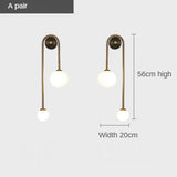 Modern Gold Glass Globe Wall Sconce - Elegant LED Lamp for Bedroom & Living Room