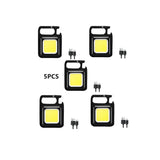 Mini LED 500mah Cold White Work Light Portable Pocket Flashlight Keychains USB Rechargeable For Outdoor Camping Small Corkscrew