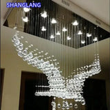 New Eagles Luxury Design Living Room LED Lights Crystal Lamp Crystal Chandelier Modern Lighting Luster L100*W55*H80cm 110 V-220v