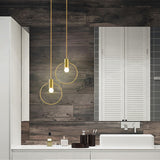Personality Ins Wind Single Head Ring Pendant Lights for Bedroom Bedside Dinning Bar Porch Lighting Fixture Hanging Lamp