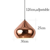 Nordic Rose Gold Pendant Lights Plated Metal Hanging Lamp Fixtures Dining Room Kitchen Island Bar Café's Indoor Decors Lighting E27