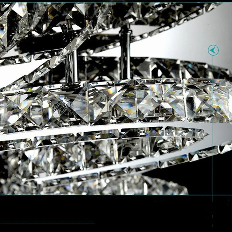 High-end Luxury LED Chandelier Living Room Restaurant Bedroom Hotel Villa Remote Control Crystal Pendant Lamp Home Decor Light