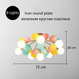 Nordic Kids Bedroom LED Chandelier Light Living Room Hanging Lamp Ceiling Mounted Light For Study Room Bar Aisle Home Decoration
