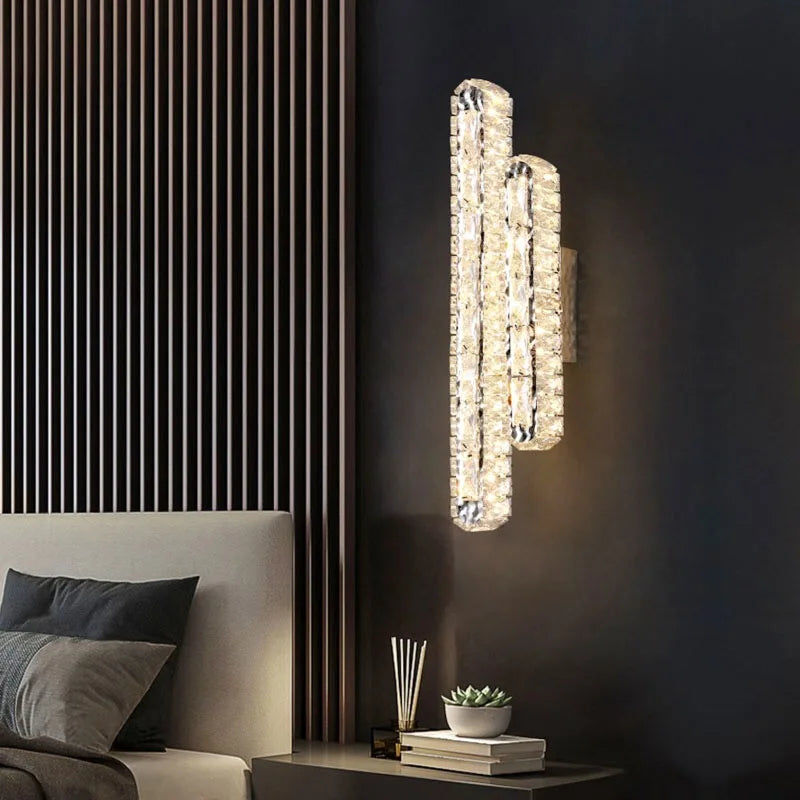Modern Foyer Luxury 3 Dimmable Ceiling Chandelier Light Lustre K9 Crystal Liner Ceiling Lamp Indoor Lighting Decors Led Luminaire