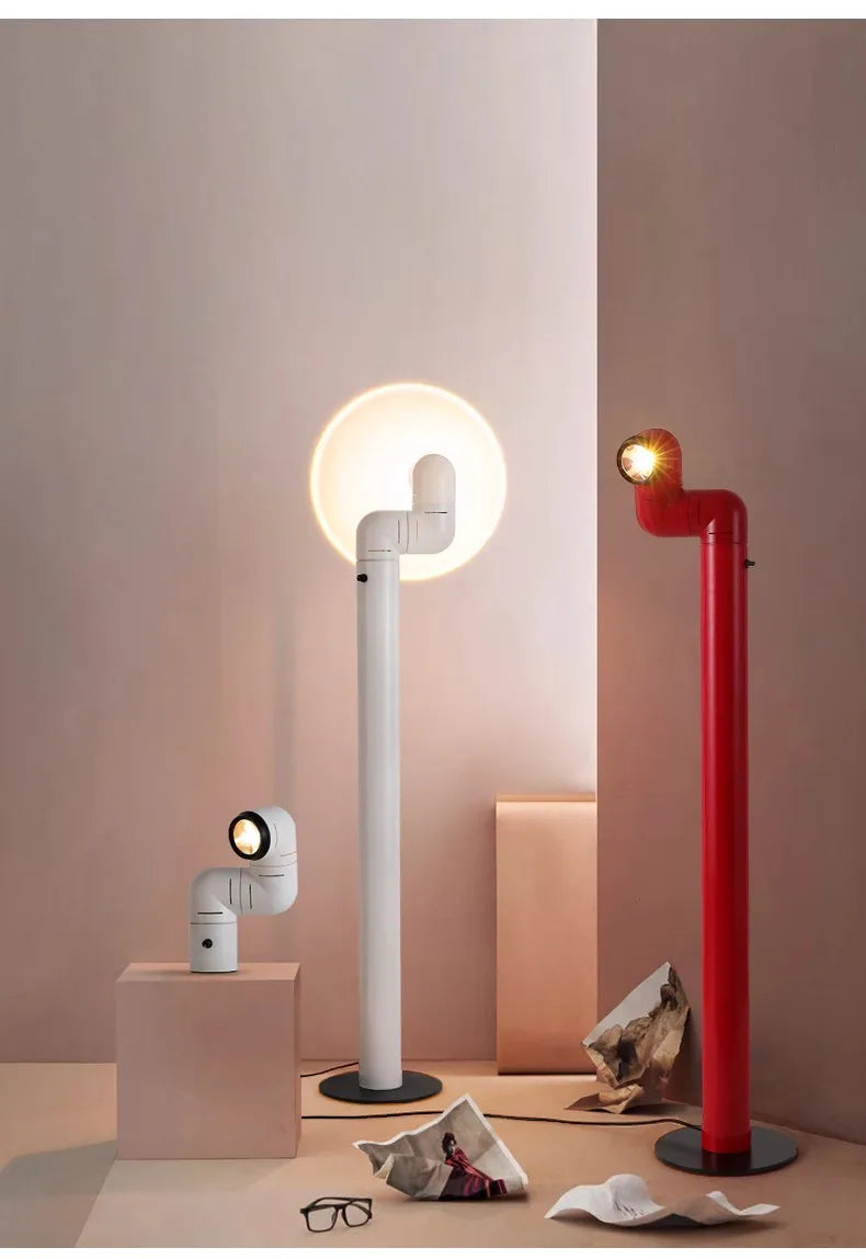 Spanish Space Age floor lamp Designer Replica Red White Water Pipe Standing Lamp For Living Room Sofa Bedroom Room Decoration