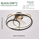 Modern Simple LED Ceiling Fan Lamp With Remote Control Dining Room Bedroom Lamp Silent Ceiling Light Lustre Fixture