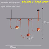 Nordic Art Leather Metal LED Chandelier Living Dining Room Bedroom Bar Island Luminaire Personalized Home Decor Lighting Fixture