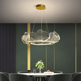 Postmodern Light Luxury Lotus Leaf Chandelier - Dimmable Nordic LED Ceiling Lamp