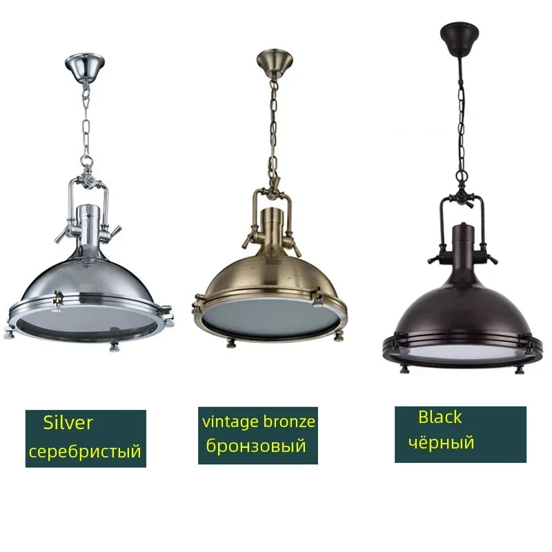 2026 American Retro Industrial Home Decor Chandelier Metal Living Room Loft Kitchen Bar Eye Protection Pendant Lighting