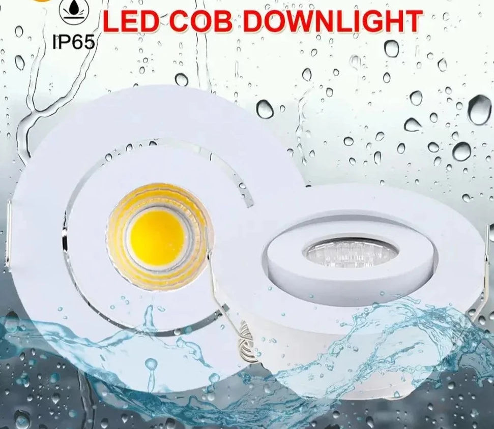 Waterproof LED Down lights Adjustable Dimmable 3W AC90-260V/DC IP65 Downlight Outdoor Led Ceiling Lamps MINI LED Spot Color