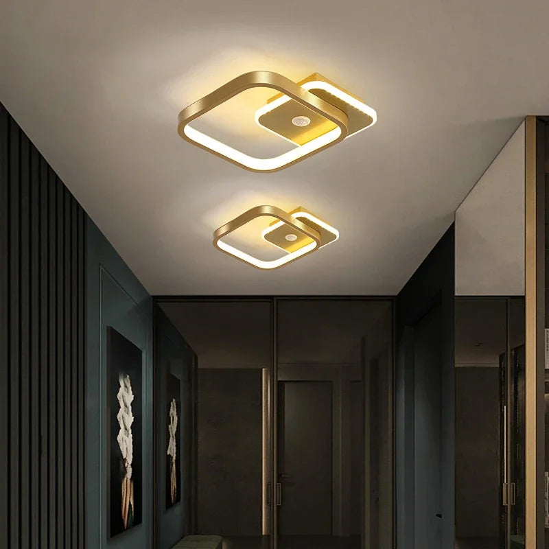 Indoor PIR Motion Sensor LED Ceiling Lights Fixtures for Corridor Balcony Human Induction LED Ceiling Lamps for Bedroom AC85-265