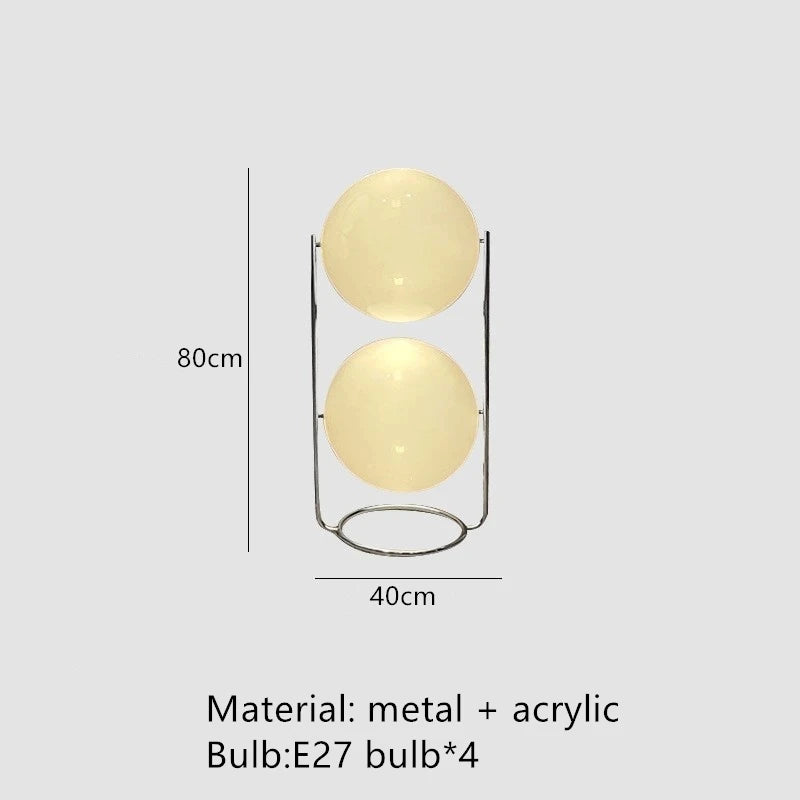 Nordic Creative Personality Lamp Acrylic Ball Cream White stand Light Bookstore Hall table lamps for Bedroom LED Indoor Lighting