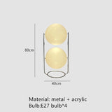 Nordic Creative Personality Lamp Acrylic Ball Cream White stand Light Bookstore Hall table lamps for Bedroom LED Indoor Lighting