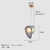 Nordic Creative Cobblestone Glass LED Pendant Chandelier for Restaurant Kitchen Bedroom Bedside Hotel Indoor Decor Lighting 2026