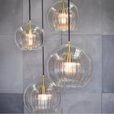 Nordic Modern Glass Pendant Lamp - Minimalist Kitchen Island Hanging Light