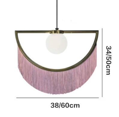 Nordic Tassel Glass Ball Chandelier Simple and Creative Suspension Lamp Girl Bedroom Bedside Bar Restaurant ETC LED Decors Lights