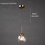 Nordic LED Glass Ball Pendant Lamp Home Indoor Decors Hanging Chandeliers Lighting Dining Room Restaurant Smoke Gray Suspension