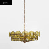 Italian Bauhaus Amber White Art Glass Chandelier E14 Pendant Light Living Room Kitchen Island Hanging Lamp Lighting Fixture LED