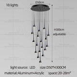 Nordic Water Droplet Pendant Light Hanging Stairs Chandelier Living Room Ceiling Light Modern Villa Bedside Lamp Indoor Lighting