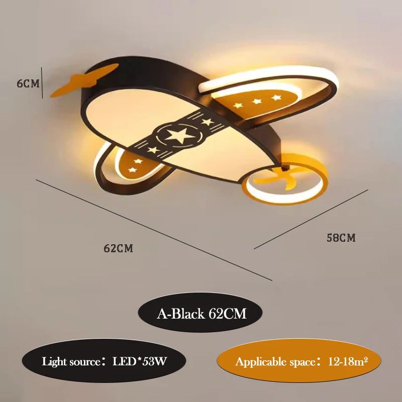 Children's Room Ceiling Chandeliers Cartoon Airplane Lights Minimalist Modern Nursery Little Boy Girl Bedroom Hanging Chandelier