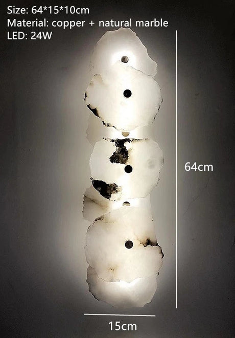 High Quality Copper LED Pendant Lights Natural Marble Dining Room Kitchen Hanging Lamp Creative Unique Art Deco Home Ceiling