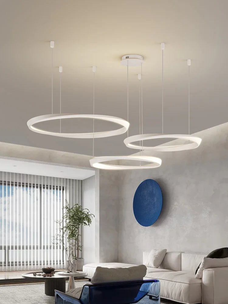 Living Room Chandelier Nordic pendant lamp Modern Dining room Chandelier  Ring Lamp Bedroom Restaurant Lamps LED Ceiling lights