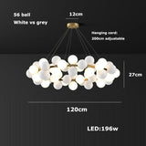 2026 Modern Glass Bubble Chandelier - Dimmable Art Deco Hanging Lamp