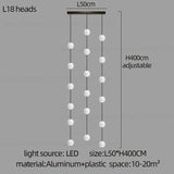 LED Minimalist Style Chandelier Hanging Stairs Pendent Lamp Designer Living Room Kitchen Bedroom Pendant Light Indoor Lighting