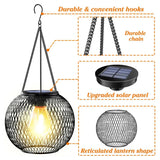 Solar LED Garden Lantern - Retro Iron Art Waterproof Outdoor Path Light