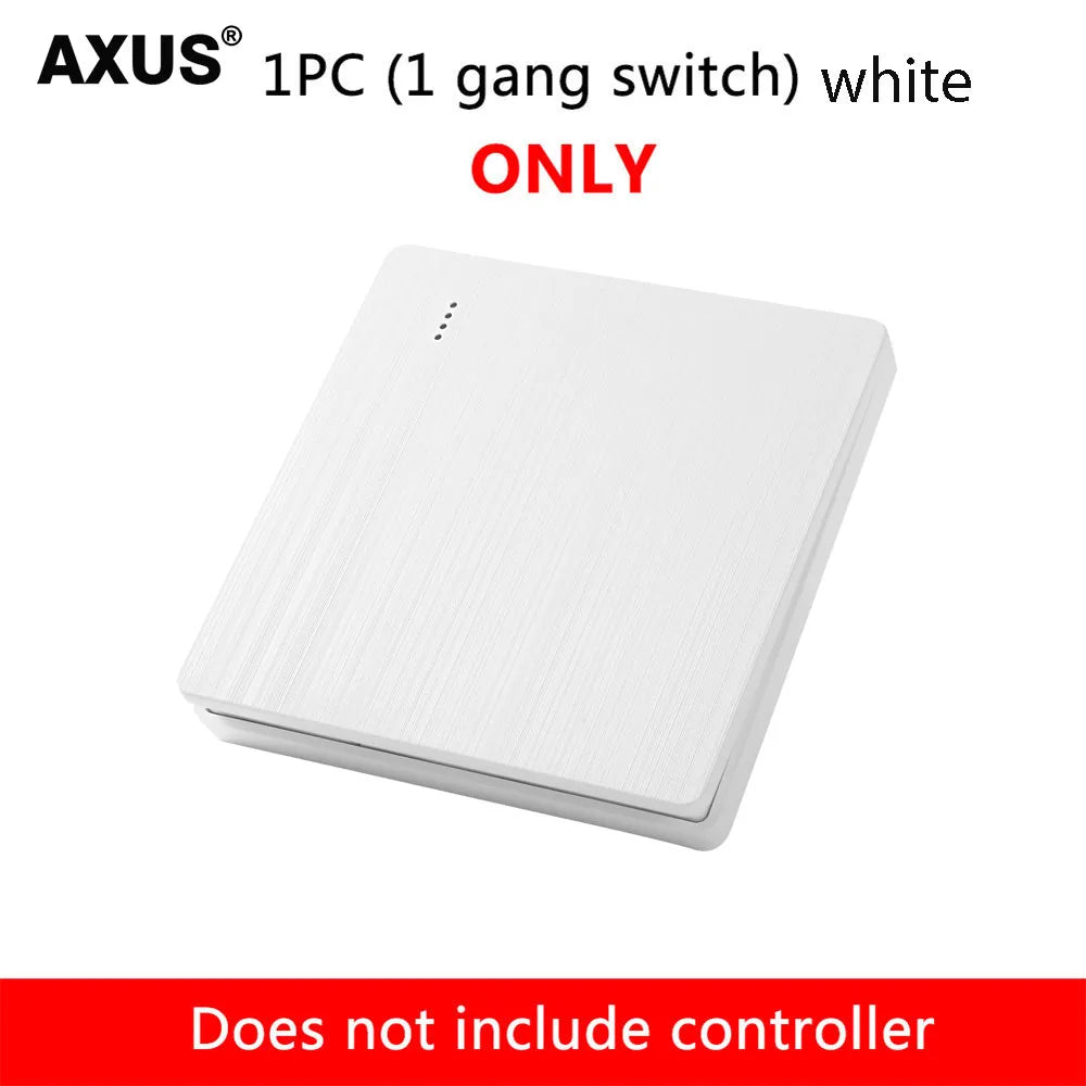 86 Type Wireless RF 433MHz Wall Panel Remote Control (1/2/3 Gang) - Smart Switch Transmitter for LED Light, Lamp & Ceiling Fan