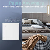 86 Type Wireless RF 433MHz Wall Panel Remote Control (1/2/3 Gang) - Smart Switch Transmitter for LED Light, Lamp & Ceiling Fan