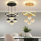 Modern Dining Room led Chandelier Lighting Three LED Colors Nordic Restaurant Lighting Living Room Chandelier Hanging Lamp